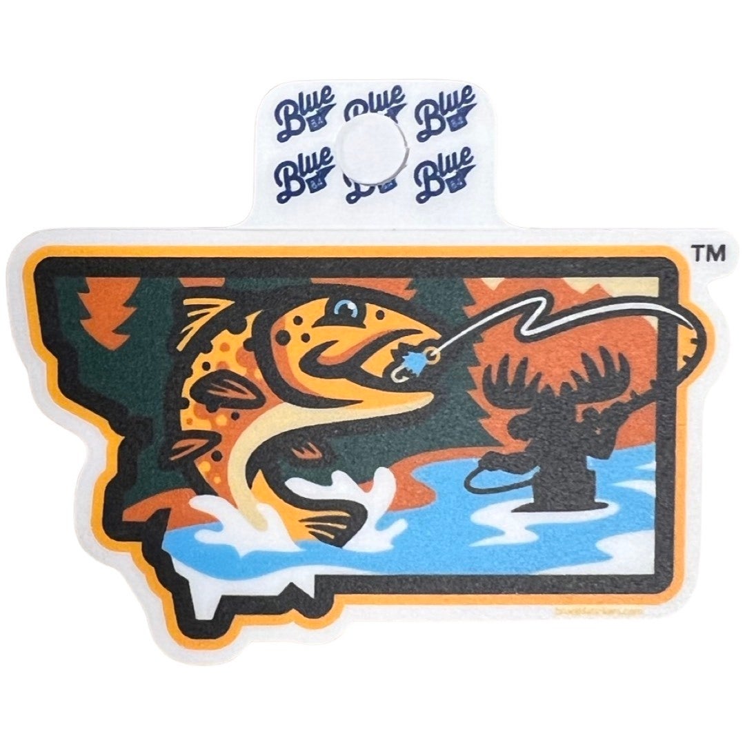 Missoula PaddleHeads Sticker State Logo /Blue84 bghth PaddleHeads Post