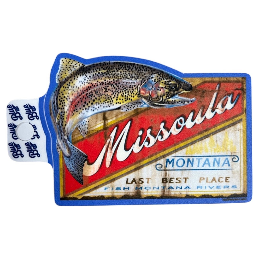 Montana Sticker Trout Missoula Montana Last Best Place