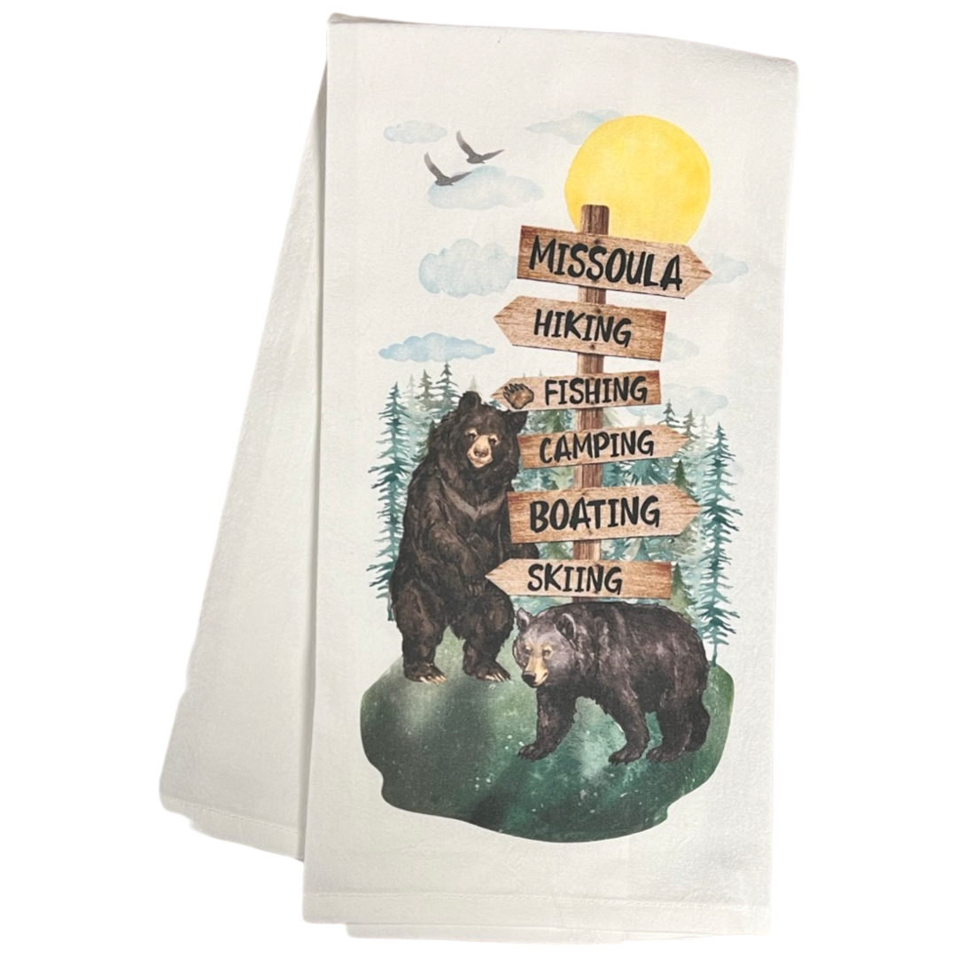 Bison and Grizzly Bear Kitchen Towel Set